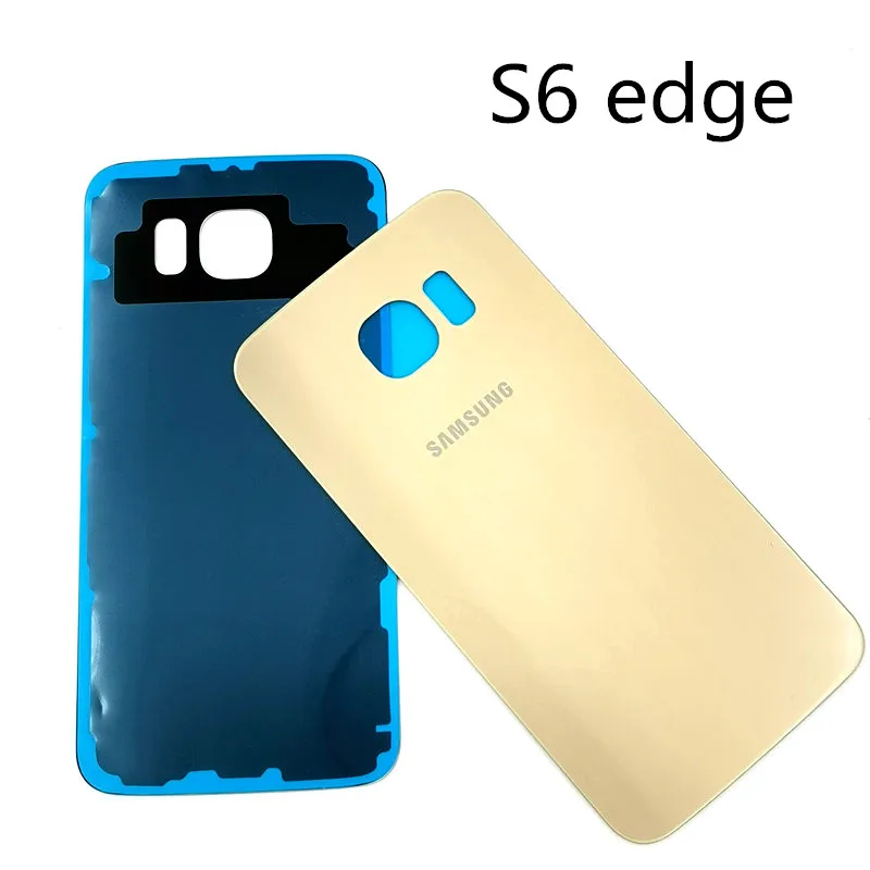 s6 edge gold samsung galaxy s6 edge plus чехол стеклянная задняя крышка батарейного отсека Защитная сменная оболочка для galaxy s6 s6 edge с клеем - Цвет: s6 edge gold