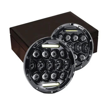 

Hot Sale 2Pcs 7 Inch Led Round Sealed Beam 75W Headlight with DRL for 4x4 Offroad Wrangler Jk Tj Lj