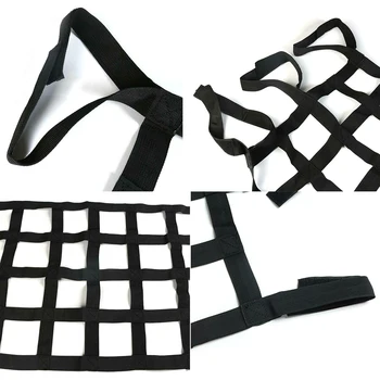 

Black Roof Net Auto Multi-function Storage Grid 152cmx43cm Replacement