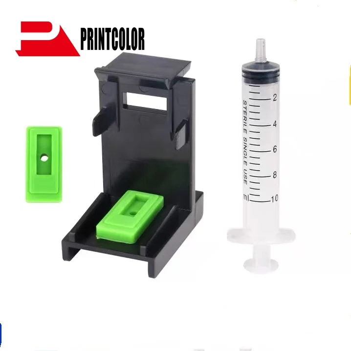 Ink Refill Cartridge Clip Rubber Pads Syringe Tool Kit Clamp For HP 46 64 67 305 124 124XL 305XL 67XL 805XL 62XL 303XL