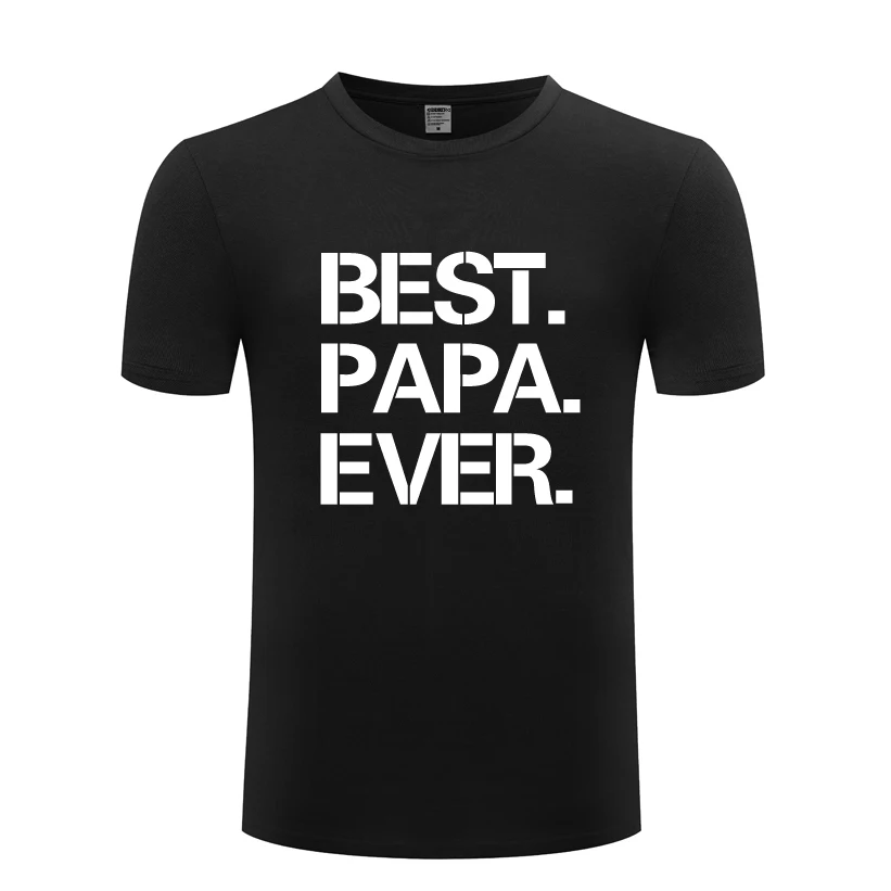 Best Papa никогда не Творческий Fathers Day Gift», «Для мужчин для повседневных футболок с коротким рукавом Для мужчин короткий рукав с круглым вырезом хлопок Повседневное топы, футболки - Цвет: HEY BAT
