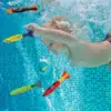 Diving Torpedo Rocket Throwing Toys Pool Diving Game Summer Torpedo Robber Child Underwater Diving Stick Water Toy 18-22pcs 6