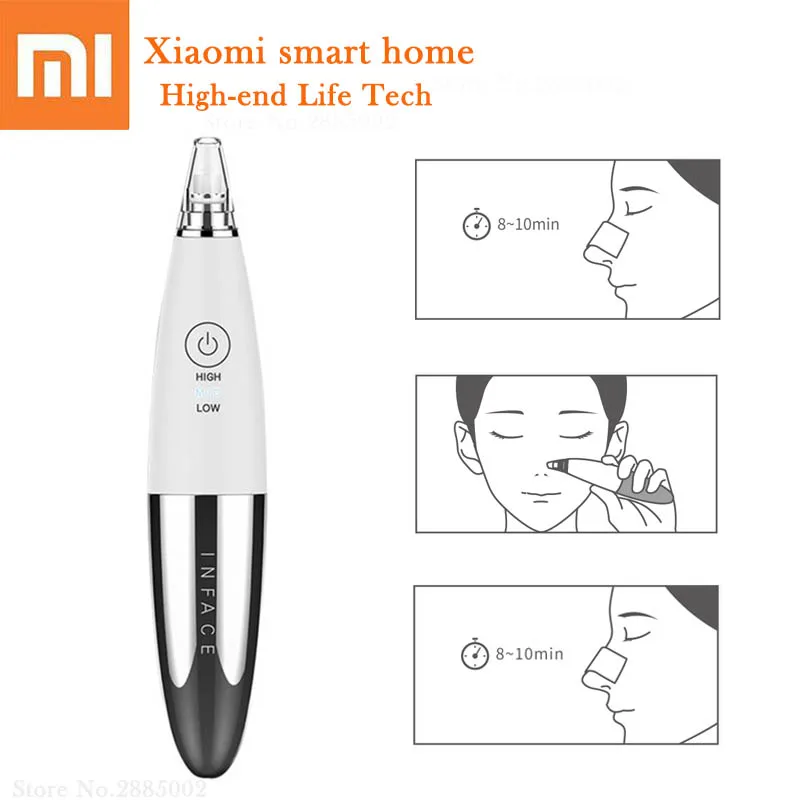 

Xiaomi InFace Blackhead Remover Vacuum Face Deep Pore Cleaner Peeling Suction Dermabrasion Face Clean Facial Skin Care Beauty
