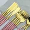 24Pcs Black Gold Cutlery Set 18/10 Stainless Steel Dinnerware Set Colorful Knife Fork Spoon Tableware Kitchen Dinner Silverware ► Photo 3/6