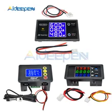 Voltímetro Digital con pantalla LCD, amperímetro, vatímetro, medidor de corriente de voltaje, Detector de voltios, 12V, 24V, 36V, 100 W, CC 0-1000 V, 10A