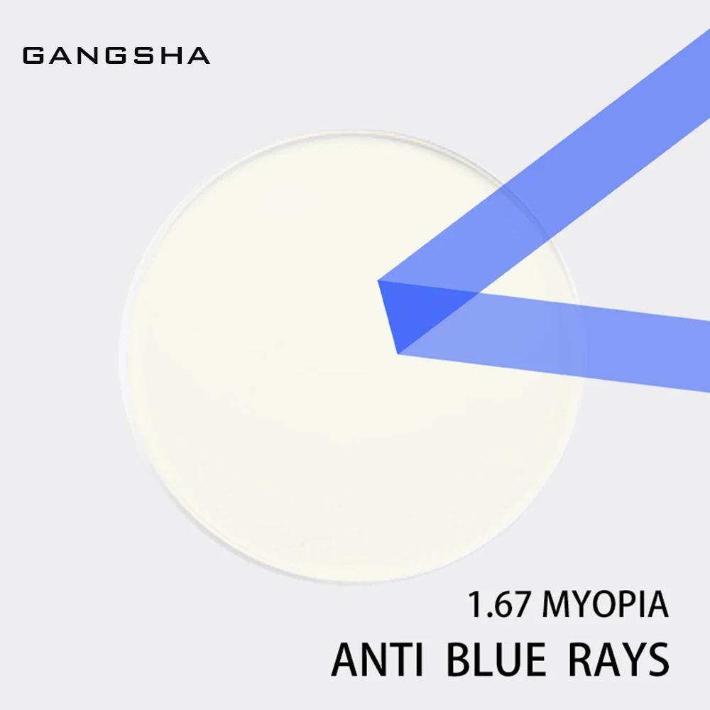 1.56 1.61 1.67 (+10.00~-10.00) Anti Blue Light Prescription Resin Aspheric Glasses Lenses Myopia Hyperopia Presbyopia Lens