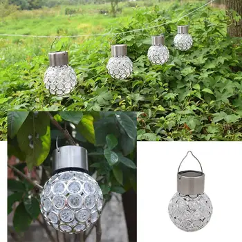 

Waterproof Solar lamp Lawn lamp Garden Lamp Solar Rotatable Garden Hanging Light Outdoor Lamp Garden Round Camping Ball LED E4T7