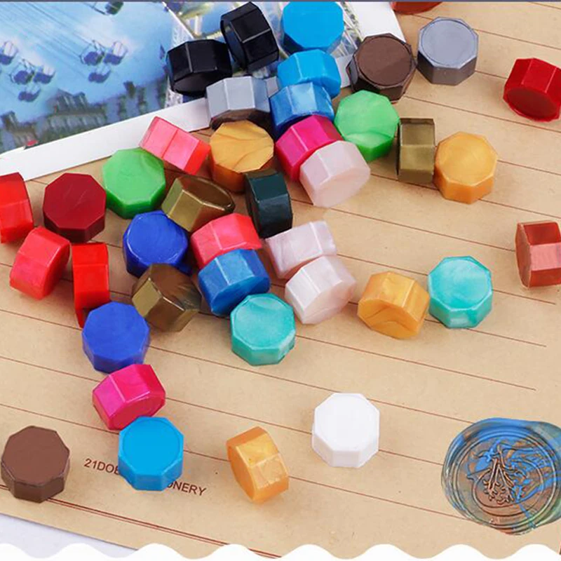 5pcs Mix-color 5/30/100pcs Stamp Wax Vintage Wax Seal Stamp Tablet Pill Beads for Envelope Documents Wedding Wax Seal Ancient Sealing Wax - Цвет: 5pcs Mix-color