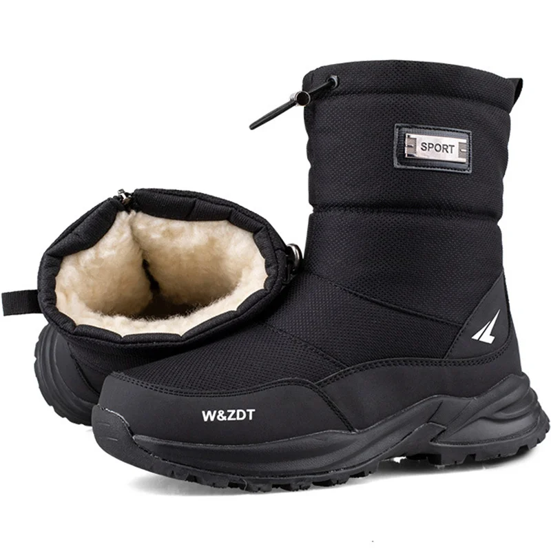 Winter Boots Men Comfortable Men Casual Shoes Waterproof No-Slip Snow Boots  For Men Nice Zipper Male Sneakers Outdoor Flats - AliExpress