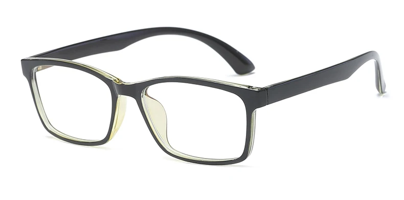 Ультралегкие очки высшего качества TR90 очки оправа для мужчин и женщин прозрачные линзы оправа для компьютерных очков для мужчин и женщин - Цвет оправы: Black Yellow