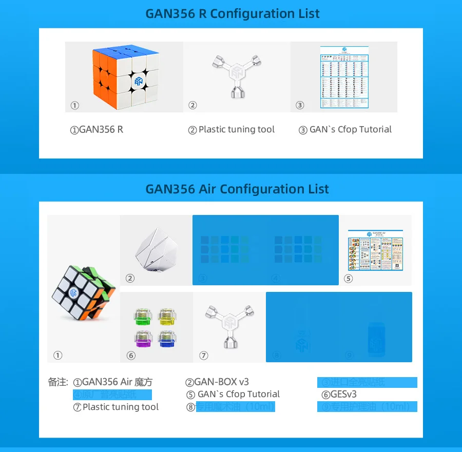3x3x3 Gan 356 Air Master Advance Master Gan Air S Gan Air SM Магнитные подарки Cfop формула карты скорость магниты магические кубики 3x3