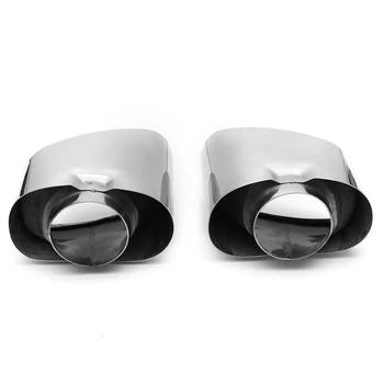 

Pair Chrome Exhaust Dual Tail Pipe Muffler Tip Stainless Steel For Bmw X5 E70 2000 2001 2002 2003 2004 2005 2006 2007 To 2016