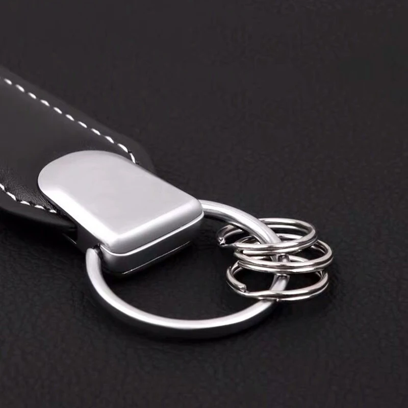 Leather Car logo key rings For Audi Honda Toyota Lexus Mazda Hyundai Peugeot Porsche KIA keychain business key chain ring
