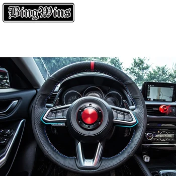 

Car styling For Mazda Atenza 19-20 Steering wheel decorative frame oncella refitting button Sequin