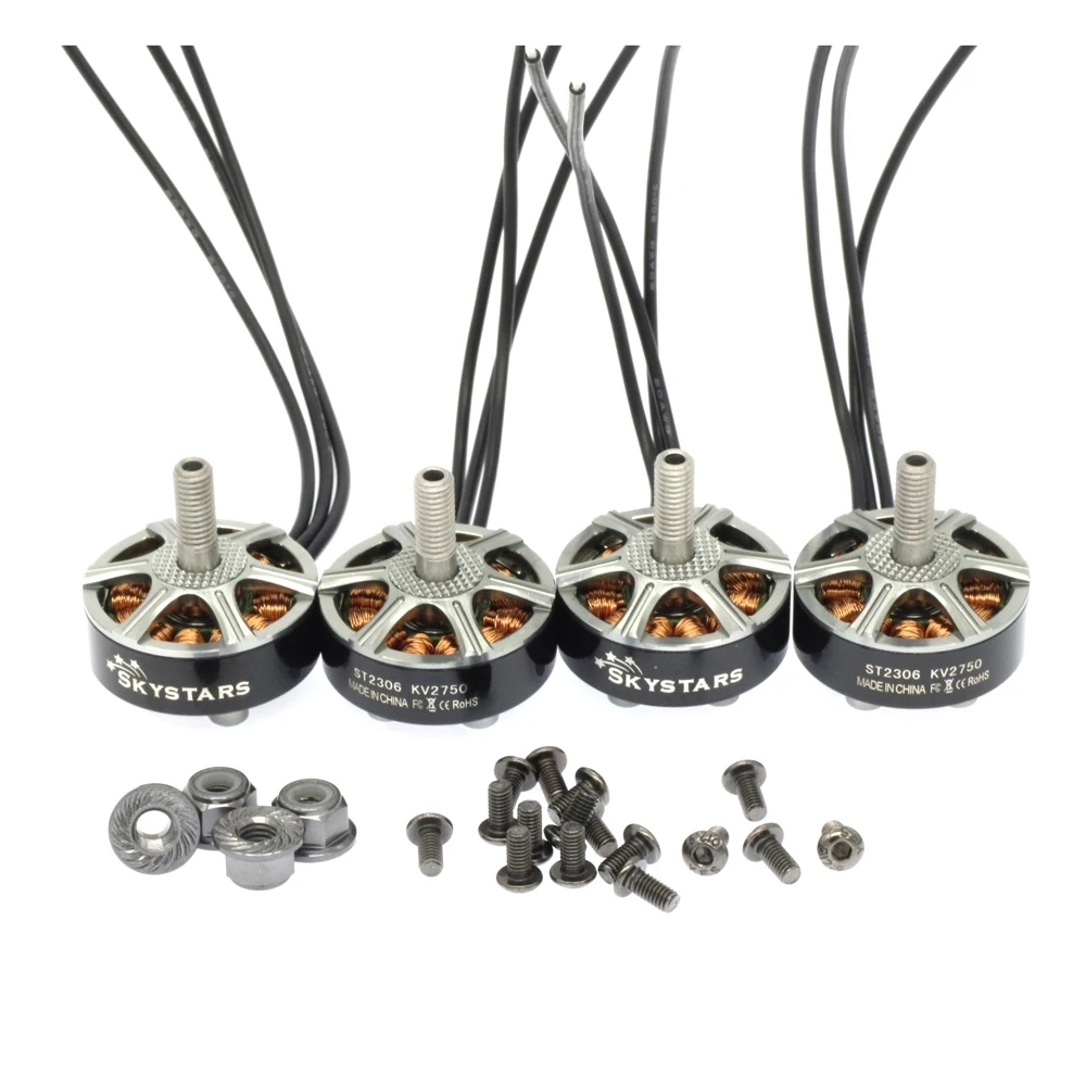 4 шт. Skystars 2306 кВ 3 ~ 6S/кв строительный прочный двигатель для самодельного гоночного
