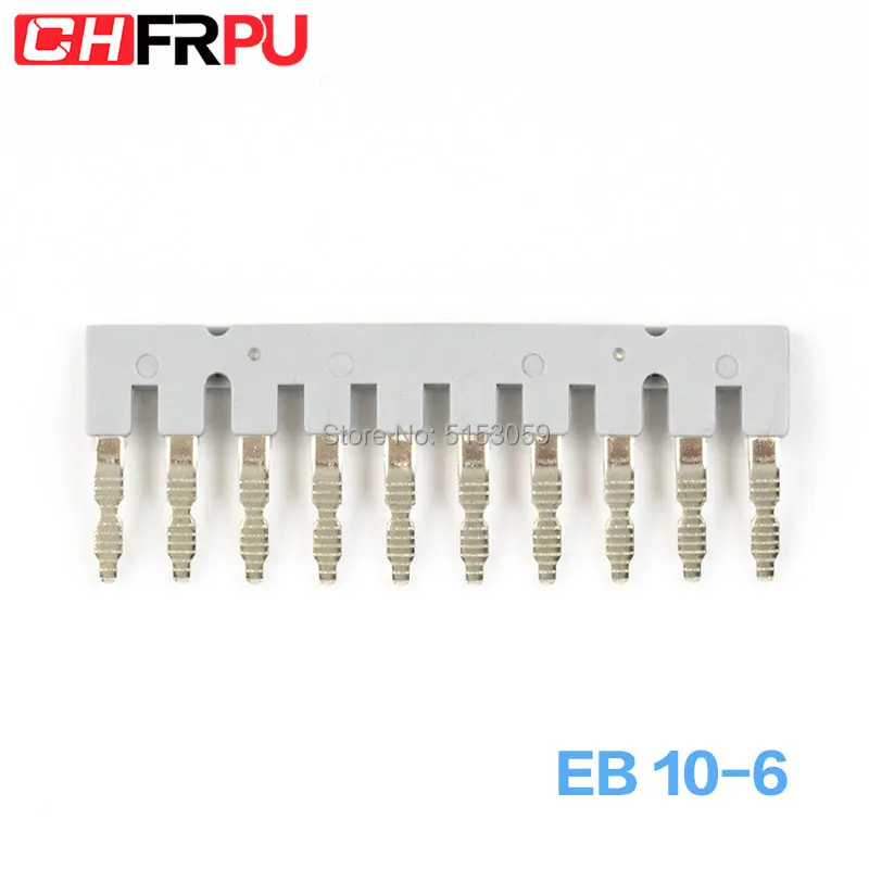 EB 10-6 Suitable for UK2.5 UK5 Side Plug Connector Din Rail Terminal block short circuit connection strip