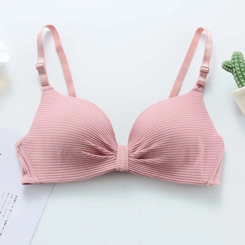 Roseheart, женский модный розовый, голубой, зеленый бюстгальтер без косточек, без косточек, для девушек, бюстгальтеры с глубоким v-образным вырезом, нижнее белье, чашечки A B, женский бюстгальтер