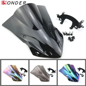 

Motorcycle Double Bubble Z 900 17 18 19 Screen Windshield Windscreen Air Deflector Bracket for Kawasaki Z900 2017 2018 2019