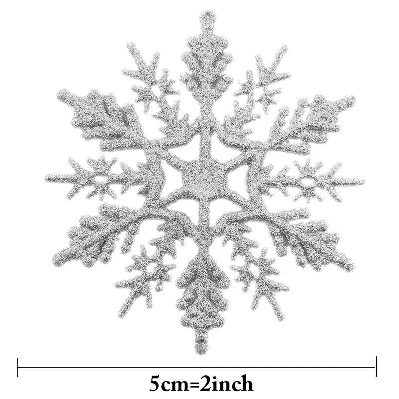24 шт./пакет снежинки Рождество украшения Xmas Tree подвесное украшение для сада