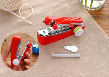 

Hand-held Sewing Machine Portable Useful Needlework Cordless Mini Hand-Held Clothes Fabrics Handwork Sewing Machine Tools #45