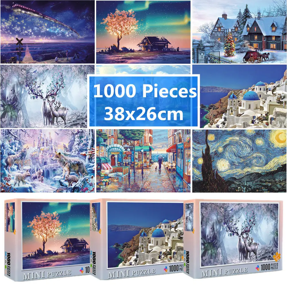 Пазл 1000 шт. 38x26 см сборочная головоломка для взрослых Обучающие игрушки