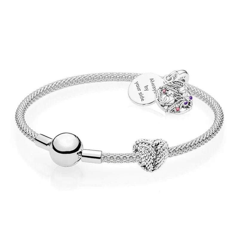 

2019 Summer New 925 Sterling Silver Bracelet Fit Original Pans Always By Your Side Bracelet Set For Women DIY Jewelry Gift