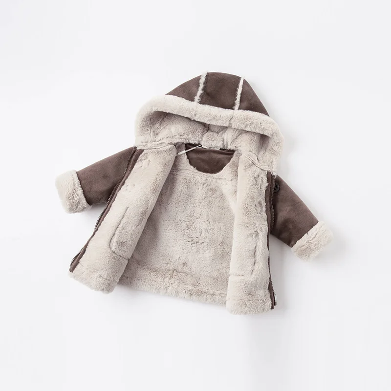DB14893 dave bella winter baby boys fashion stars pockets hooded