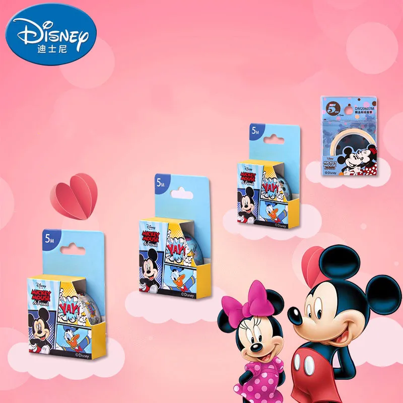 Disney Микки канцелярская лента мультфильм 5 метров DIY бумажная лента маскирующая лента канцелярские принадлежности для мальчиков и девочек офисные школьные принадлежности Васи