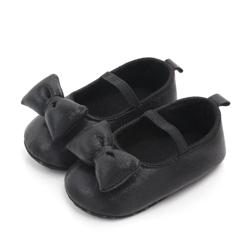 Новорожденных маленькой принцессы для маленьких девочек, мягкая обувь для младенцев носки doudoulu мягкая подошва обувь с бантами; bebek ayakkabi/на возраст от 0 до 18 месяцев - Цвет: B