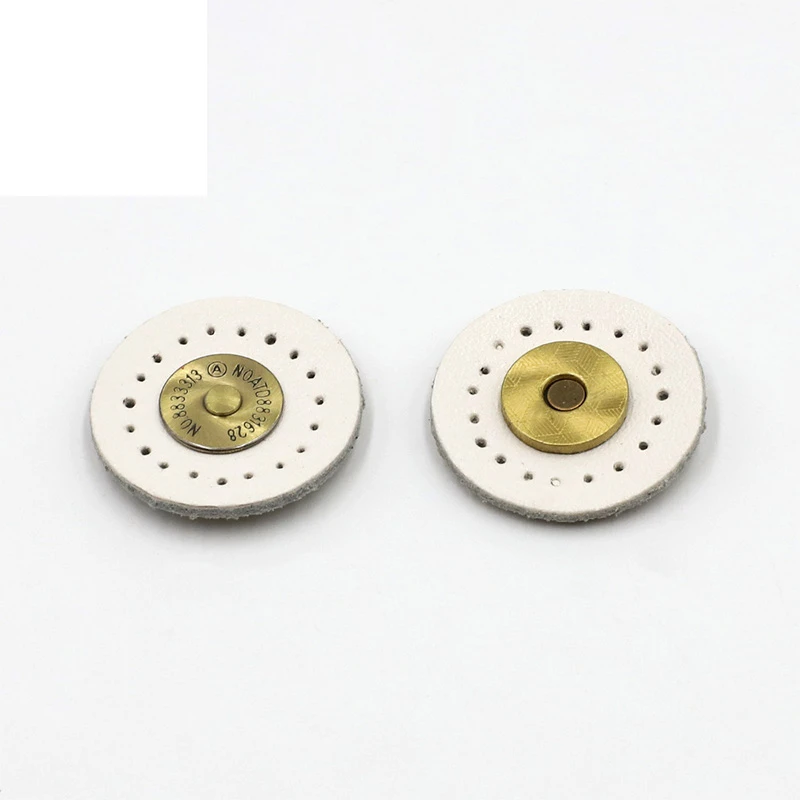 

2Pcs Circle Sew-on Bag Wallet Magnetic Buckle Genuine Leather Bag Snap Buttons Handmade DIY Lock Accessories Magnetic Button
