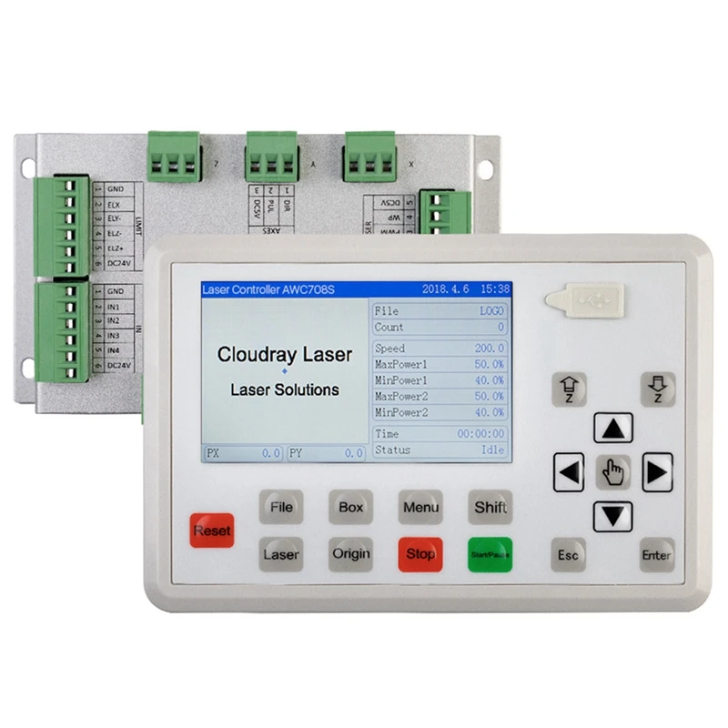 

Trocen AWC708S Co2 Controller System for Engraving and Cutting Machine Replace AWC708C Lite Ruida Leetro