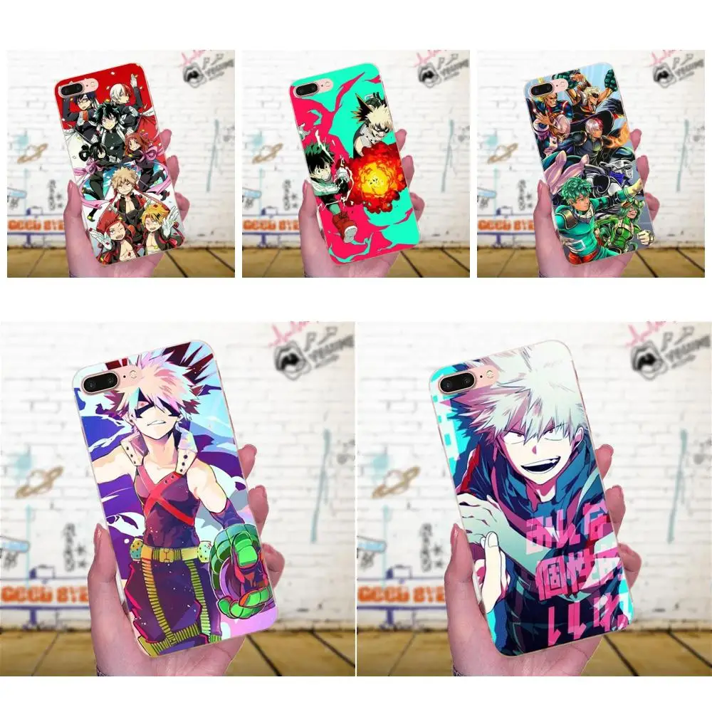 Прекрасный пластиковый аниме My Hero Science Deku и Bakugou для Galaxy J1 J2 J3 J330 J4 J5 J6 J7 J730 J8 2015 2016 2017