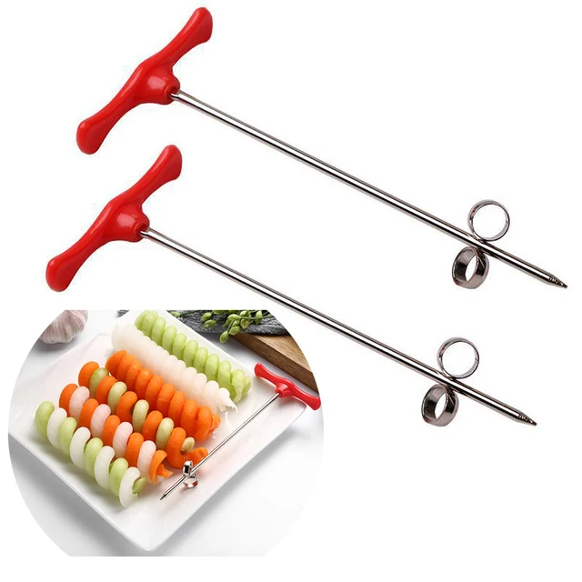 Introducing the 2X Spiral Knife Potato Carrot Cucumber Chopper: A Kitchen Gadget for Creative Dishes