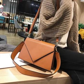 

Fashion ladies bag High quality PU Leather Women's Designer Handbag Simple Shoulder Messenger Bags bolsos marca famosa 2020