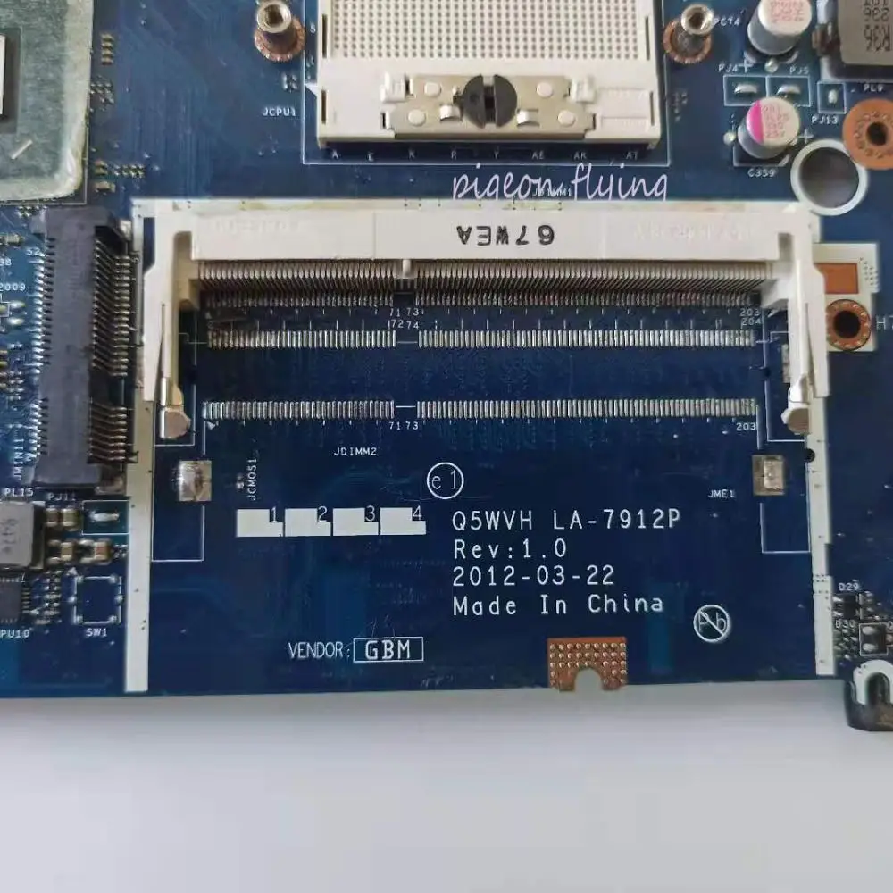 Оригинальная материнская плата для ноутбука Acer V3 571G Q5WVH E1 HM77 GPU: GT620/630/710 2 ГБ DDR3 100%