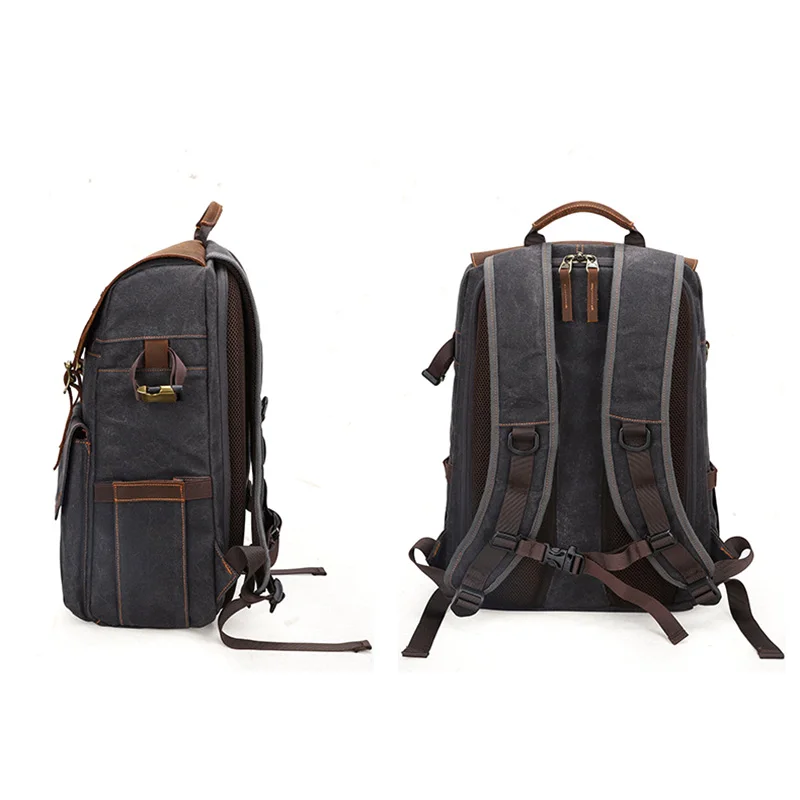 2019 Paar Outdoor Waterdichte Fotografie Dslr Camera Rugzak Wax Dye Canvas Video Digitale Photo Bag Case WML99 2019 Paar Outdoor Waterdichte Fotografie Dslr Camera Rugzak Wax Dye Canvas Video Digitale Photo Bag Case WML99