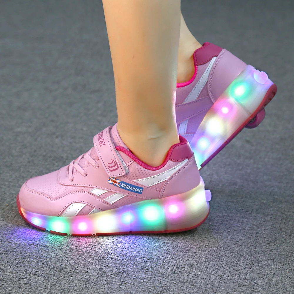 Jazzy Heelys детский светодиодный светильник Heelys для мальчиков и девочек детская обувь для роликовых коньков Детские кроссовки с колесами 51301