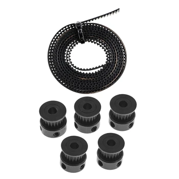

1x Gt2-6mm 1M Rubber Opening Timing Belt Timing Belt Spool for Openbuilds & 5x GT2 Synchronous Wheel 20 Tooth