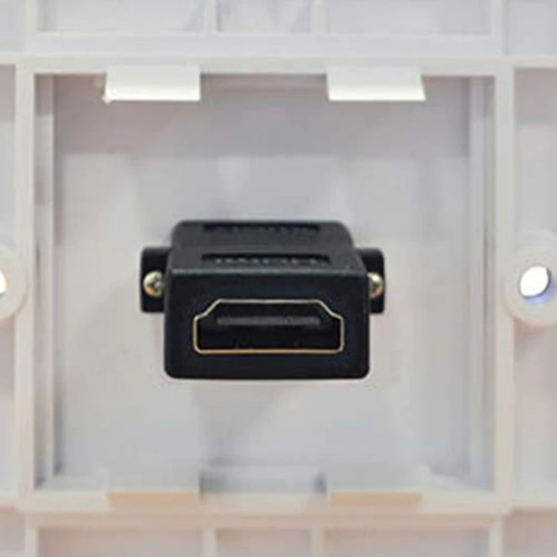 Высокое качество для HDMI женская панель Лицевая крышка квадратная полная Высокая четкость ABS пластиковая розетка Монтажный кронштейн разъем