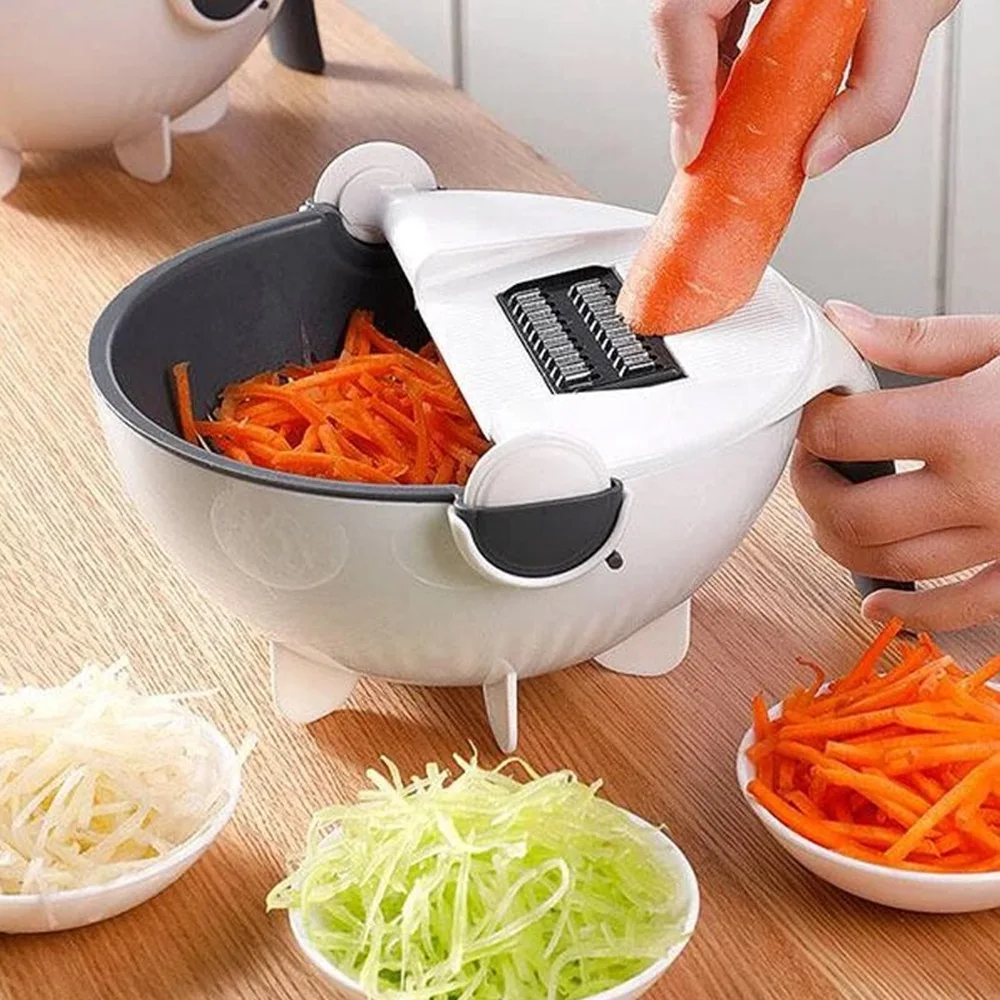 9 в 1 роторный нож овощерезки слайсер с 8 режущими лезвиями многофункциональная машина для измельчения картофеля салат машина с сливной корзиной