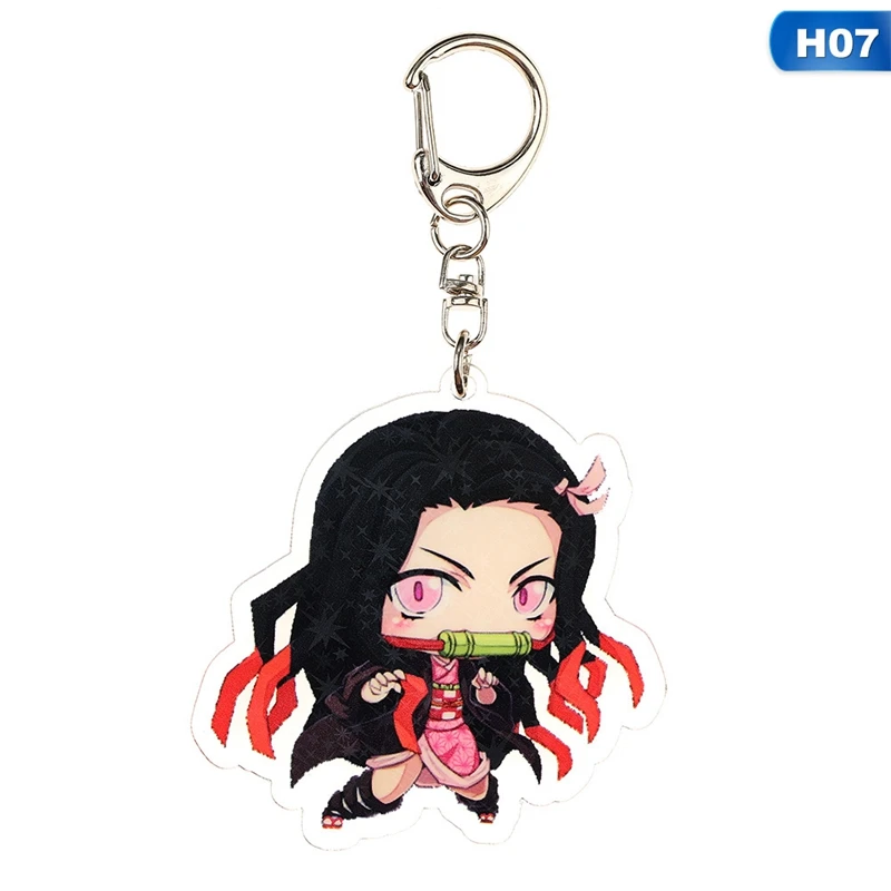 Аниме демон убийца Kimetsu No Yaiba Kamado Tanjirou косплей реквизит брелок Kamado Nezuko акрил прекрасная цепочка для ключа брелок