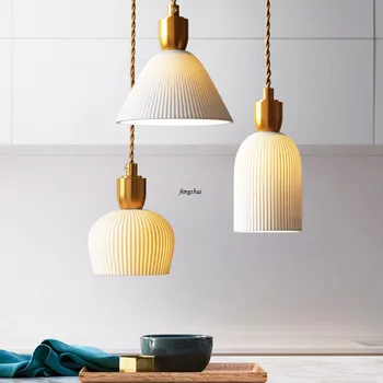 

Postmodern LED Ceramics Pendant Lights Lighting Nordic Retro Personality Bedside Lamp Living Room Restaurant Decor Light Fixture