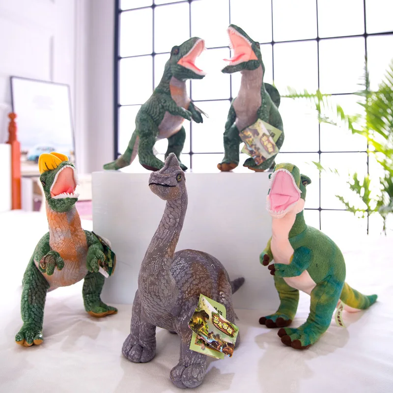 

New Style Imitation Dinosaurs Plush Toy Doll Children Birthday Gift T-Rex Doll Double Guanlong Triceratops Batch