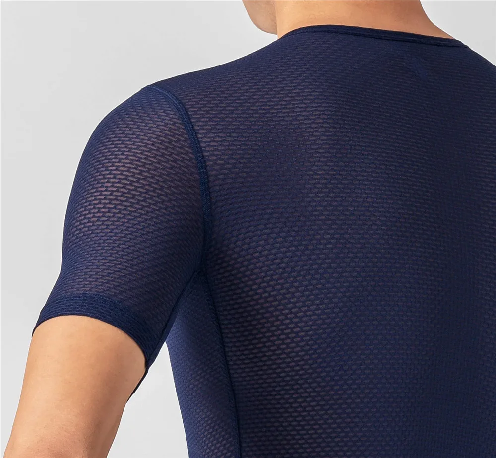 Pro все итальянские сетки Велоспорт базовый слой легкая ткань велосипед рубашка мужская Велосипедное нижнее белье короткий рукав велосипедная одежда