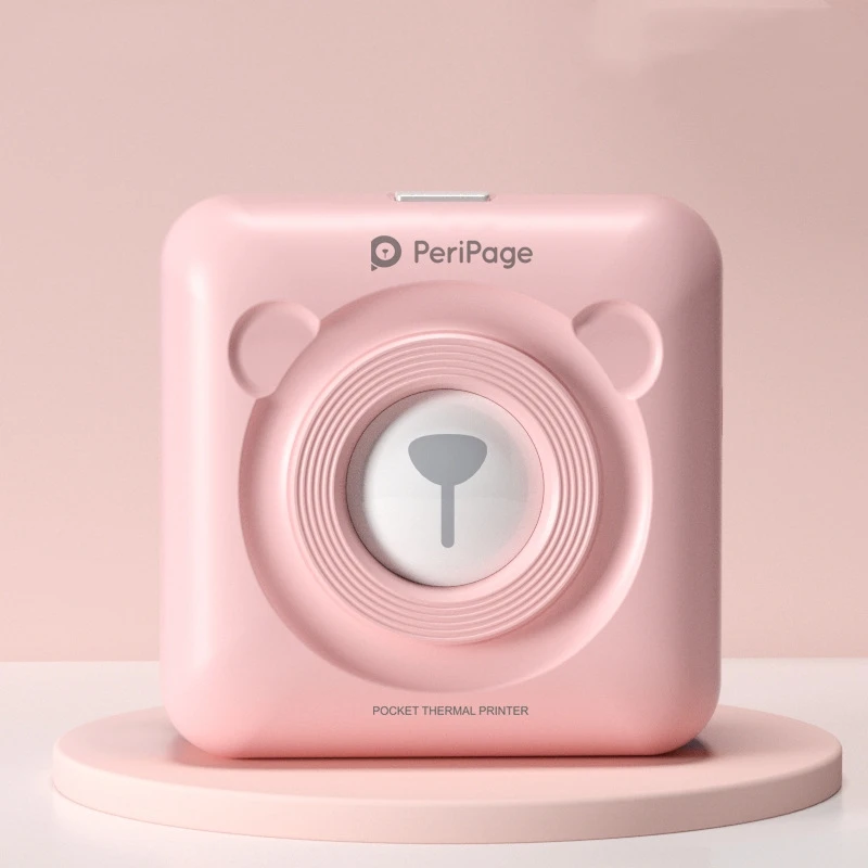 Pink Мини-портативные принтеры с Bluetooth термальный фотопринтер карманный мобильный телефон ручной печати этикеток - Цвет: Pink