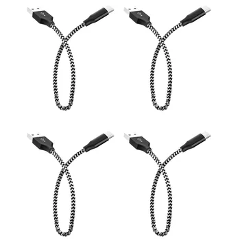 

USB C Cable,4 Pack(3FT,6FT,6FT,10FT) USB C to USB A Charger Cords, Nylon Braided Fast Charging&SYNC Cord (Black & White)