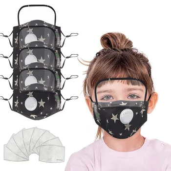 

Mascarilla Facemask 2020 Kid Face Mask with Eyes Shield Reusable Cartoon PM2.5 Respirator Cover Masks mascarar mascarillas
