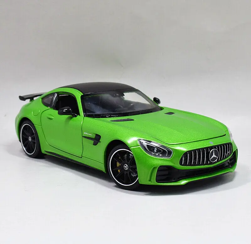 Welly 1:24 Benz AMG GT R GTR литая под давлением Модель гоночного автомобиля в коробке - Цвет: Зеленый