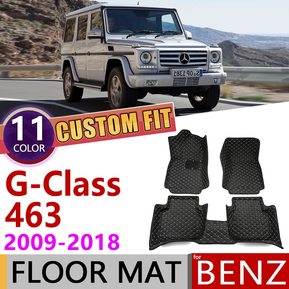 Изготовленные на заказ кожаные автомобильные коврики для Mercedes Benz G Class 4 двери 2009 ~