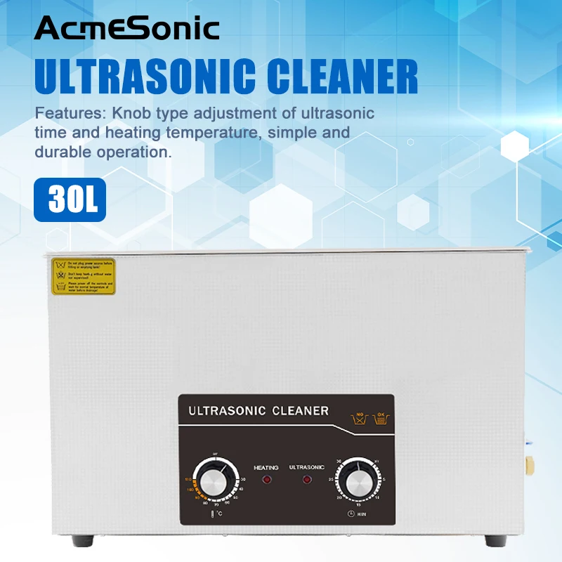 free shopping!!!- ACMESONIC Commercial Ultrasonic Cleaner 30L with
Heater Powerful Clean 600w for Auto Parts Dental Motor Bike